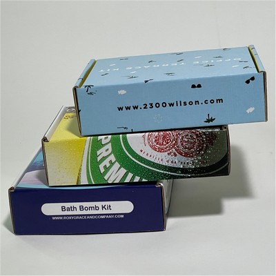 Corrugated Mailer Box - Roll End w/ Dust Flaps - 12" x 10" x 4" - One Side Print