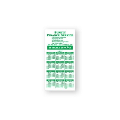 2" x 4" Calendar Magnet - 20mil