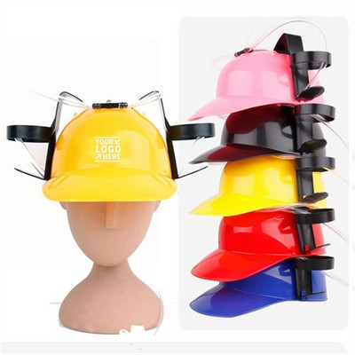 Party Beer Guzzler Hat Drinking Helmet