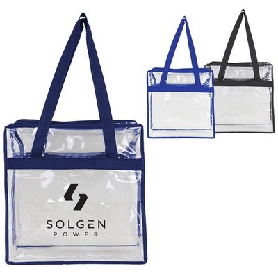 Clear Stadium Zipper Tote