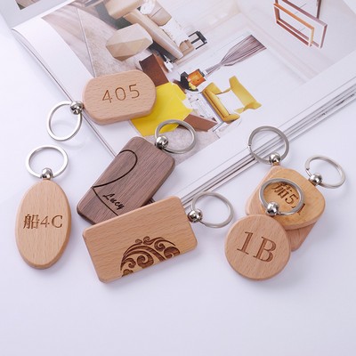 Laser Engraved Wooden Keychain /Keytag