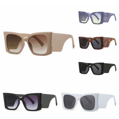 UV400 Cat Eye Large Frame Sunglasses