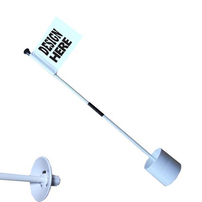 Custom Golf Hole Pole Cup Flag Sticks Set