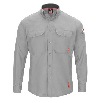 iQ Series® Men's Lightweight Comfort Woven Shirt w/Insect Shield® - Light Gray