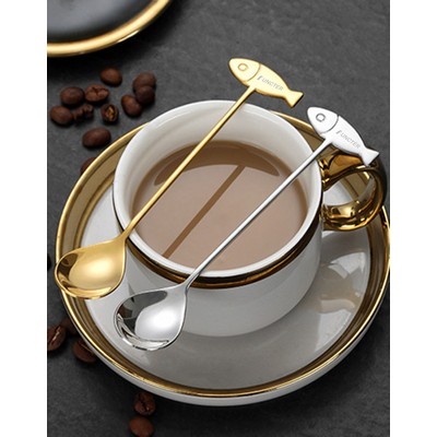 Fish Shape Stainless Steel Cake Spoon Coffee spoon