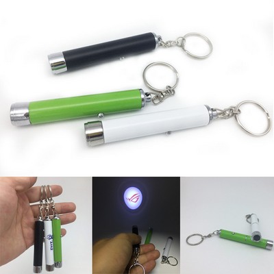 Logo Projector Led Flashlight Keychain