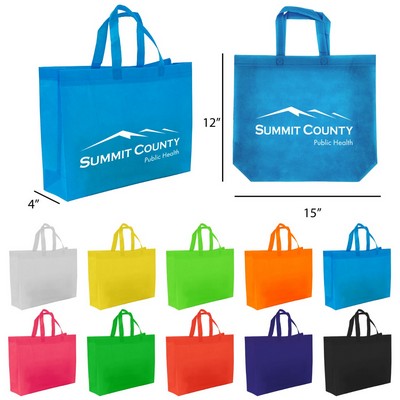 Non-Woven Shopping Bag Grocery(16in W x 12in H x 4.5in D)