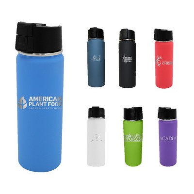 Halcyon® 20 Oz. Sport Bottle w/Push Button Lid, Laser, Standard