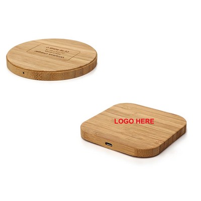 15W Bamboo Wood Wireless Charger