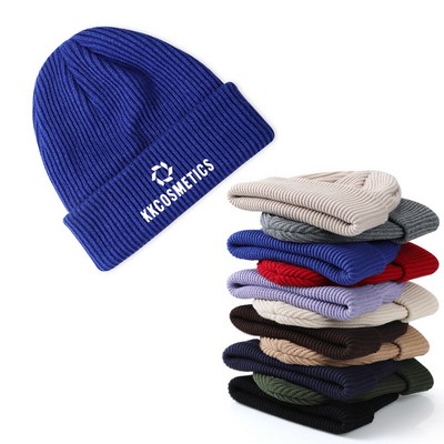 Warm Solid Knitted Beanie