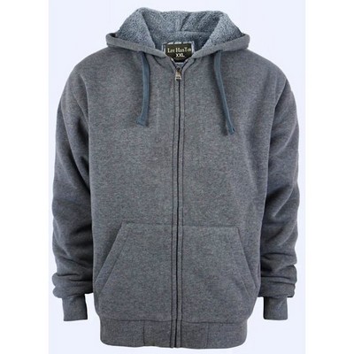 Men's Hoodies Jackets - Gray, Small, Sherpa Lining (Case of 12)