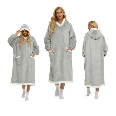 Oversized Blanket Hoodie Sweatshirt with Pockets