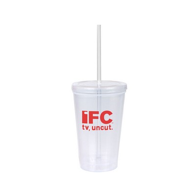 16 oz. Double-Wall Tumbler - Translucent Smoke