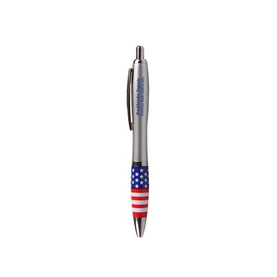 Emissary Click Pen - USA/Patriotic- Silver