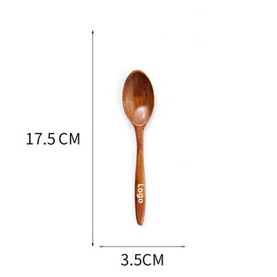 Small Wooden Spoon Kitchen Cooking Utensil Tool Soup Teaspoon