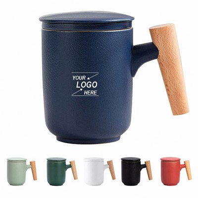 14oz Ceramic Travel Coffee Mug with Lid