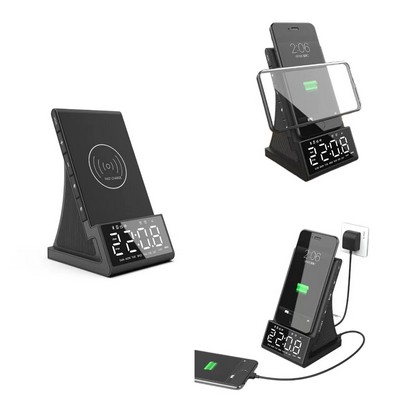 Wireless Charger With Speaker & Alarm Clock