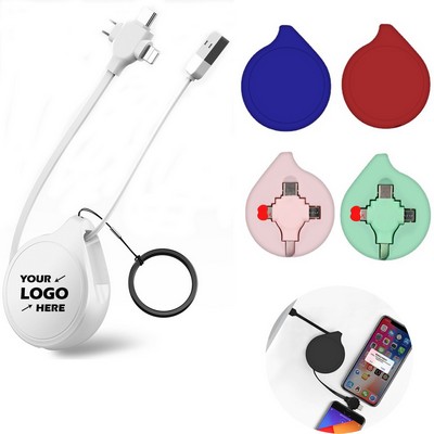 Water Drop Shape USB Retractable Charging Cable