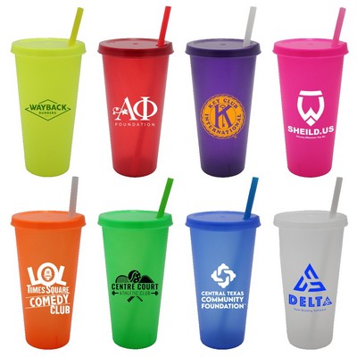 26 oz. Tumbler with Lid and Straw