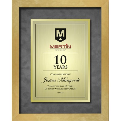 Gander (Gold) - Gold Aluminum Certificate Shadow Box - Vertical 12.5"x15.5"