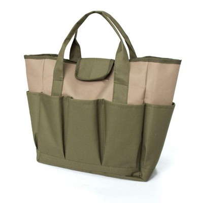 Wear-Resistant Deluxe Gardening Tote Bag & Home Organizer w/Pockets