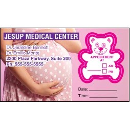 Appointment Card w/Removable Teddy Bear Label