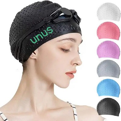 Unisex Silicone Bubble Swimming Caps