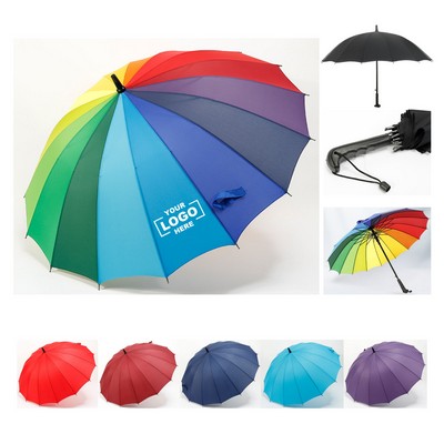 44" Prime Line Durable Fashion Long Handle Umbrella