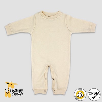 Baby Sleep N Play Pajamas - Natural - Premium 100% Cotton - Laughing Giraffe®