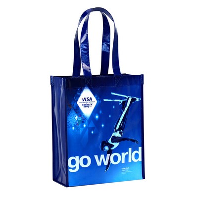 Custom Full-Color Laminated Non-Woven Promotional Tote Bag 9"x12"x4.5"