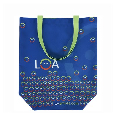 Custom Poly Canvas Tote Bag 17x19x7