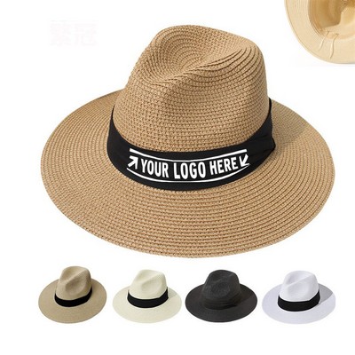 Straw Sun Hat with Strap