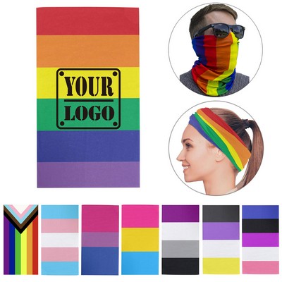 Pride Rainbow Multifunction Neck Gaiter Bandanas