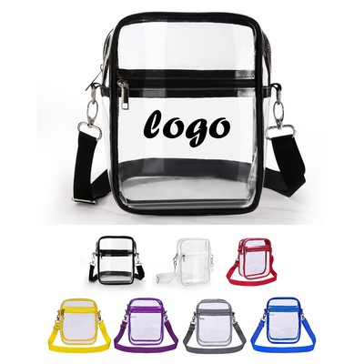 Clear Transparent PVC Crossbody Stadium Bag