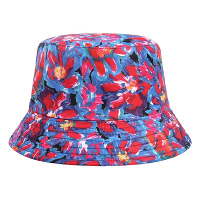 #7 Geometric Tie-dye Pattern Basin Cap Bucket Hat