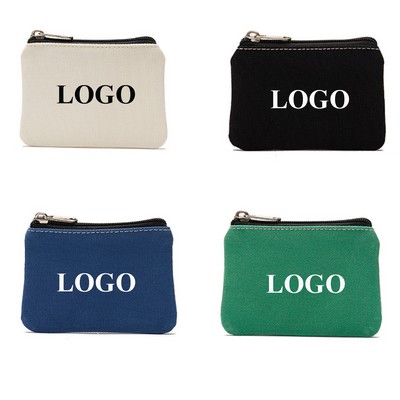 Canvas Zipper Coin Purses Pouch