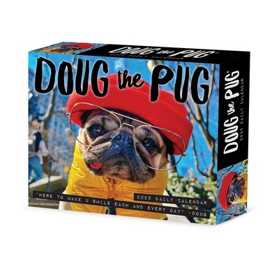 Doug the Pug 2025 6.2" x 5.4" Box Calendar-USA