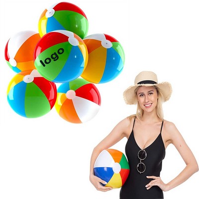 16" Large Inflatable Colorful Beach Ball