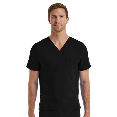 ScrubJoy Fit-4-All - Unisex One-Pocket V-Neck Scrub Top