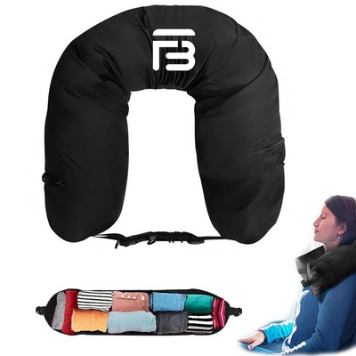 Convenient Stuffable Travel Neck Pillow Case