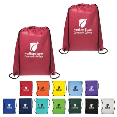 Non Woven Custom Drawstring Backpack - 14" X 17"