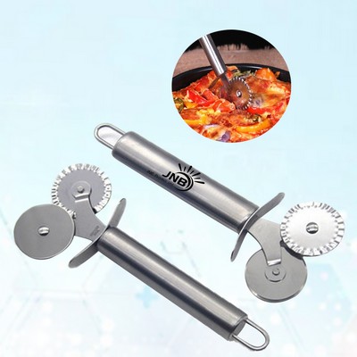 Stainless Steel Double Roller Pizza Slicer Wheel Cutters