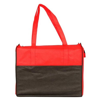 Nissun Two Tone Polypropylene Zippered Tote