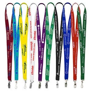 "DEWITT RECYCLED" 3/4" Import Air Ship Recycled RPET Super Fine Detail Woven-In Lanyard