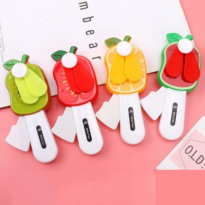 Custom Summer Cartoon Fruit Handheld Fan