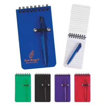 Custom Spiral Pocket Jotter w/Pen