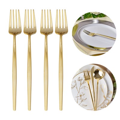 Plastic Gold Fork