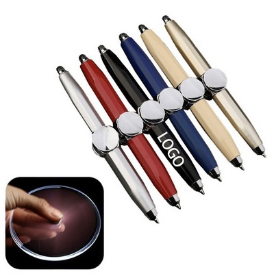 Led Metal Fingertip Gyro Ballpoint Pen