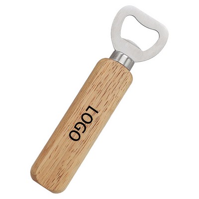 5.5 Inch Wooden Handle Stainless Steel Bottle Opener