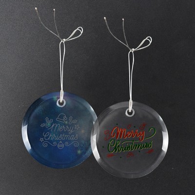 Gift Box 3" Round Glass Ornament